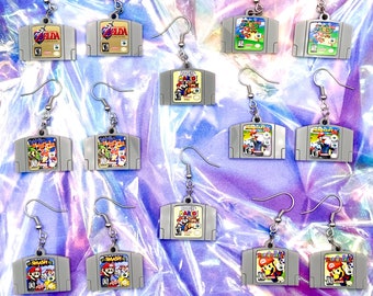 Nintendo 64 Cartridge Acrylic Earrings