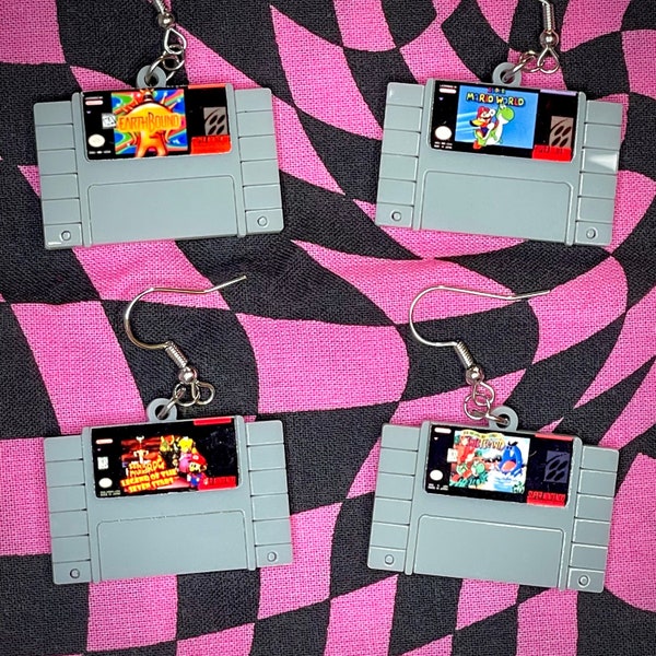 SNES Cartridge Acrylic Earrings