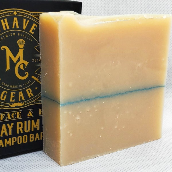 Solid Shampoo Bar - Bay Rum Scent - The Only Man Soap He Needs