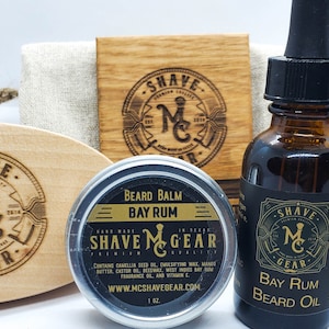 Bay Rum Scent - All In One Beard Care Kit for Itch-free Softer Beards - Best Selling Scent