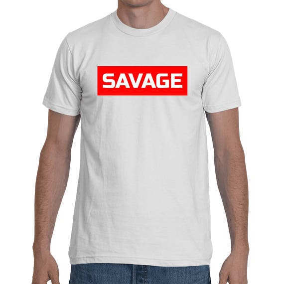 Savage 21 Savage Rockstar Red Rectangle Style inspired Hip Hop Tee World Star Trap Shirt Short-Sleeve trending rap Unisex T-Shirt