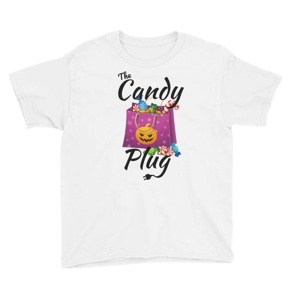 The Candy Plug Kids Funny Halloween Youth Short Sleeve T-Shirt
