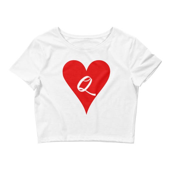 Queen Of Hearts Alice In Wonderland Disney Women’s Crop Tee