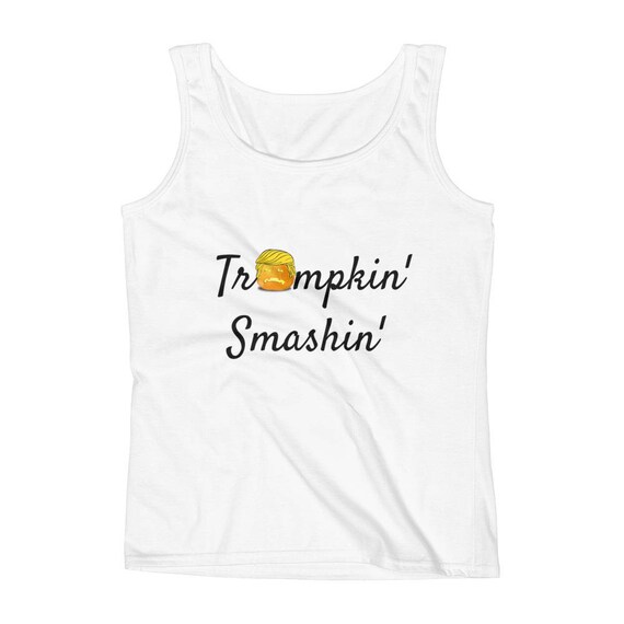 Trumpkin' Pumpkin Trump Pumpkin Smashing Funny Halloween Ladies' Tank