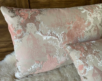 Samt Brokat Dekokissenhülle - edel und elegant, Barock Ornamente, luxery Cover pillow