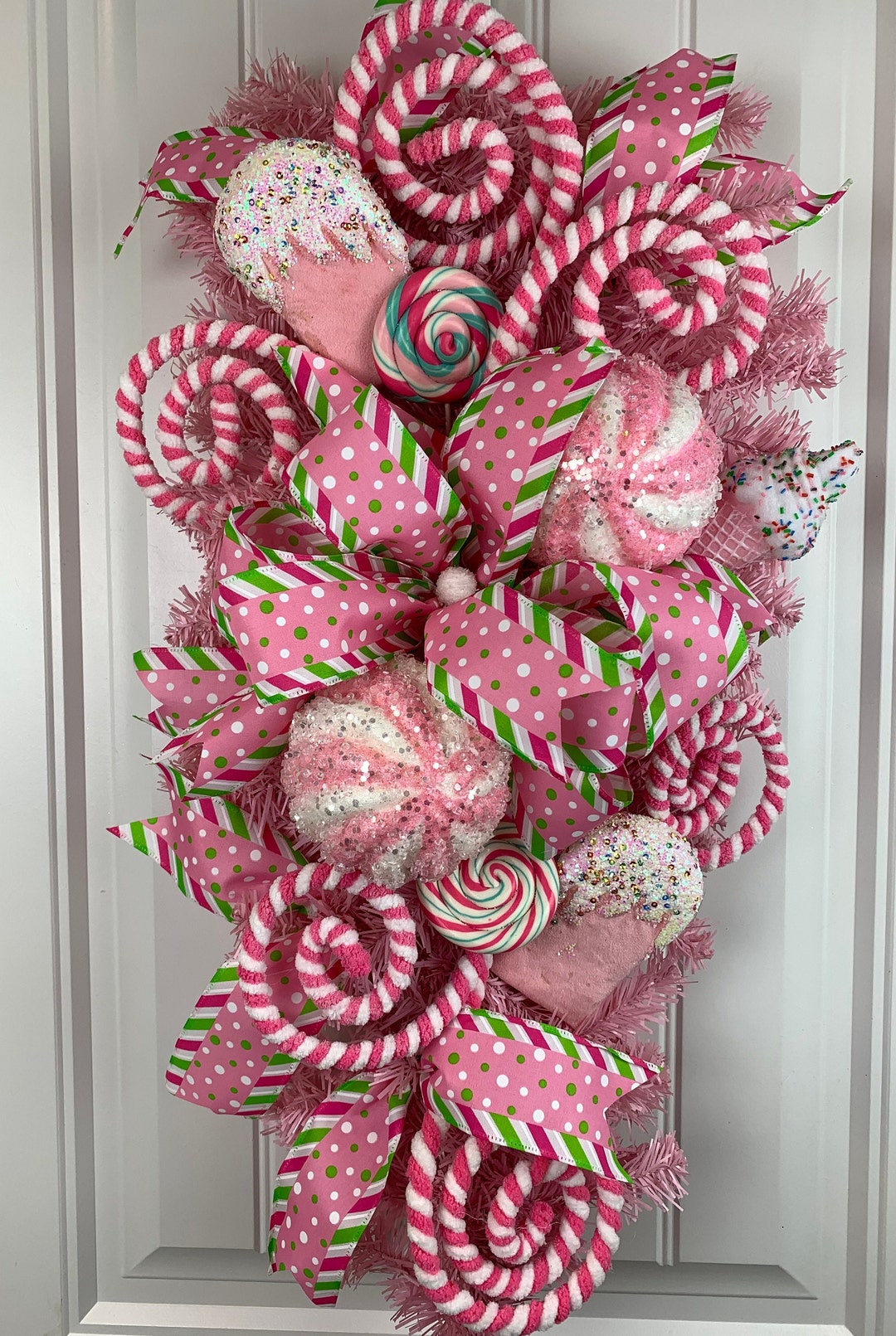 Holiday Swag for Front Door Christmas Swag Wreath for Front Etsy