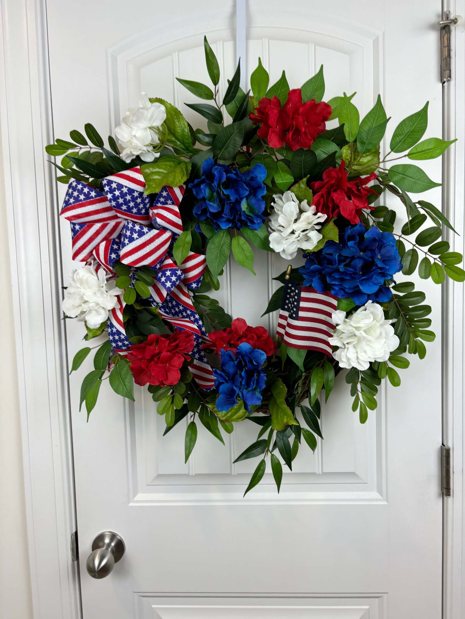 Patriotic Wreath, Red White and Blue Wreath, American Flag Wreath ...