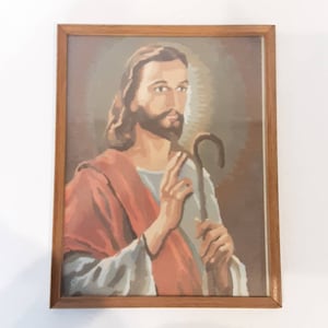 Paint By Number completed of &quot;Jesus&quot;