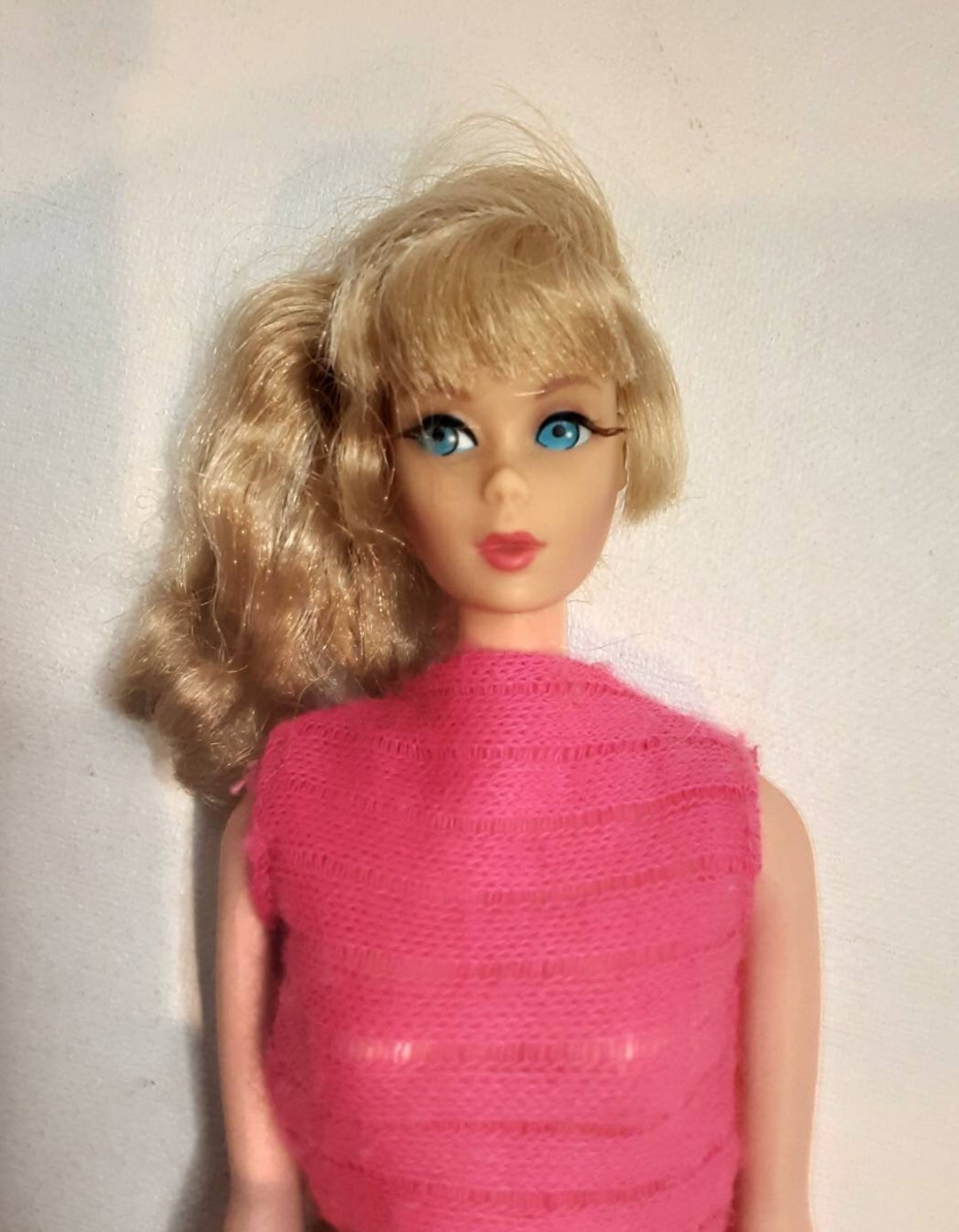 onwetendheid halfgeleider spoor Vintage 1968 Talking Barbie in Original Pink Knit - Etsy