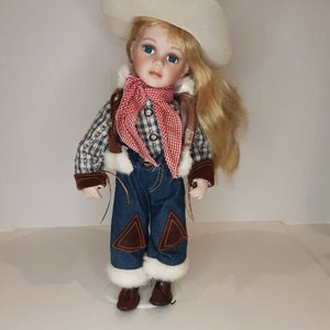 Western cowgirl Porcelain doll