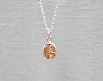 Rutilated Quartz Sterling Silver Pendant