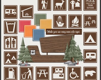 Happy Camper Signs: Digital Scrapbook