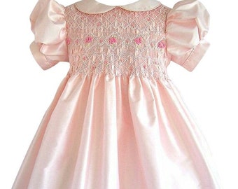 silk smocked pageant dresses