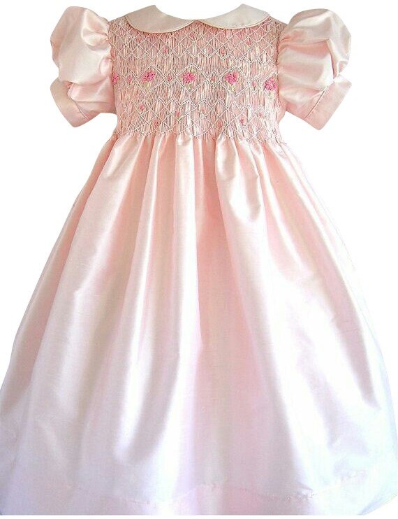 Silk Smocked Dress
