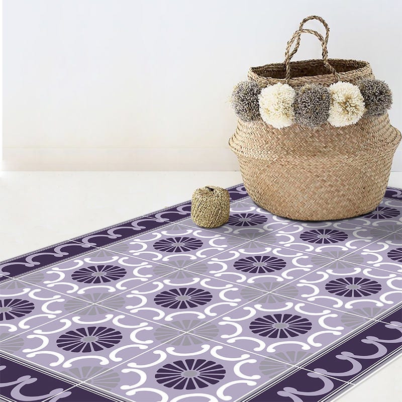 Tapis Vinyle Pré Fleuri Violine