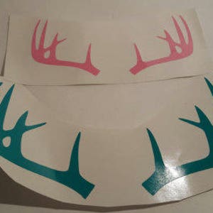 Decalcomanie di corna, adesivi in vinile di corna di Buck, decalcomanie di corna, decalcomanie di colore personalizzate