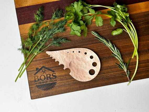 Herb Stripper, Pure Copper Herb and Spice Stripper | Chef Tool, Cooking Utensil | Handmade by Blacksmith, Gift for Chef Cook or Foodie