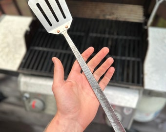 Artisan Hand-Forged Grilling Spatula - Heirloom Quality Handmade Grillware - Premium Grilling Utensils, BBQ tools, Grill Accessories