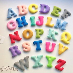 Felt Alphabet Letters: Colorful Montessori Preschool Toy