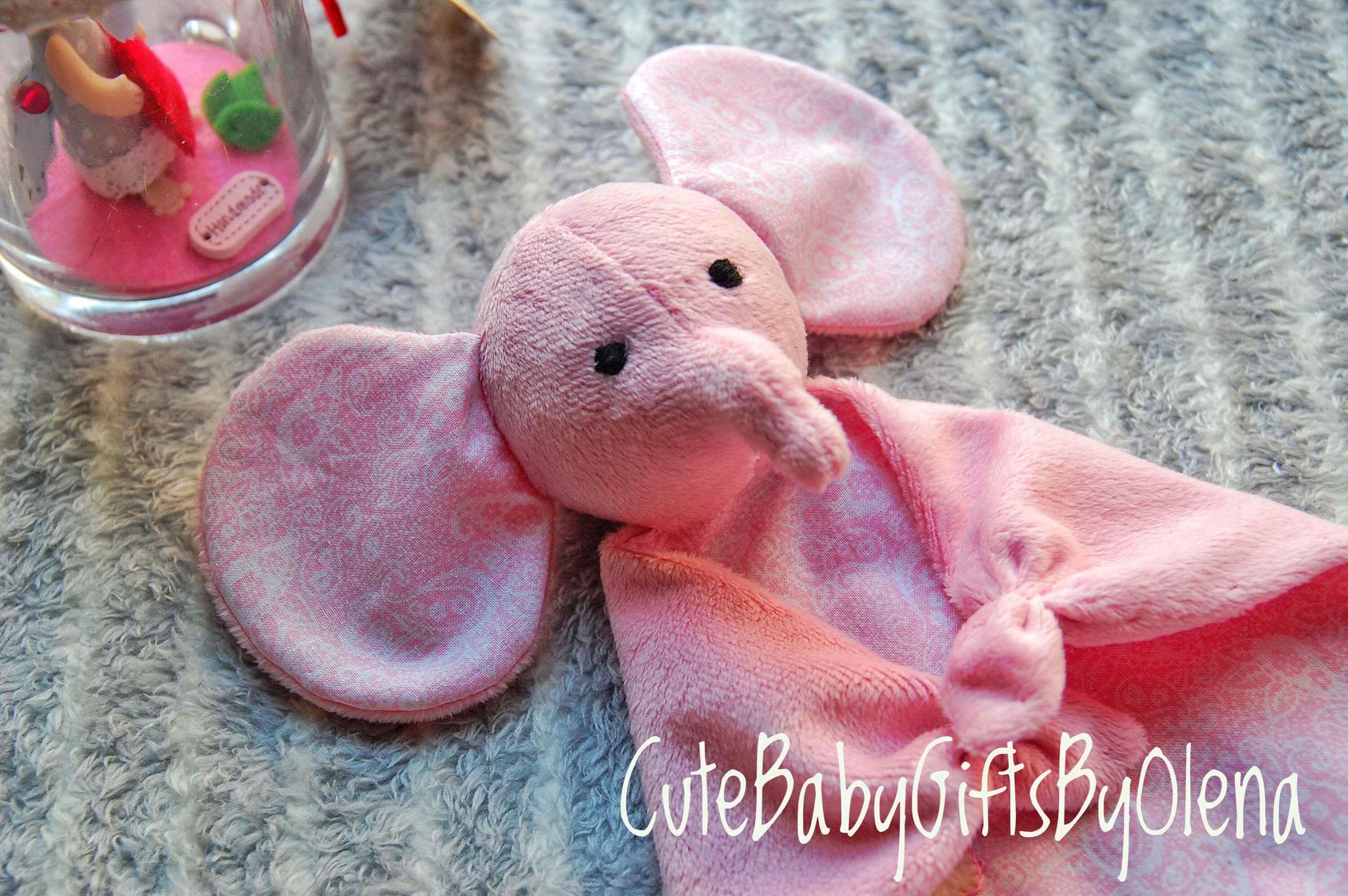 Elephant comforter Security blanket toy Etsy
