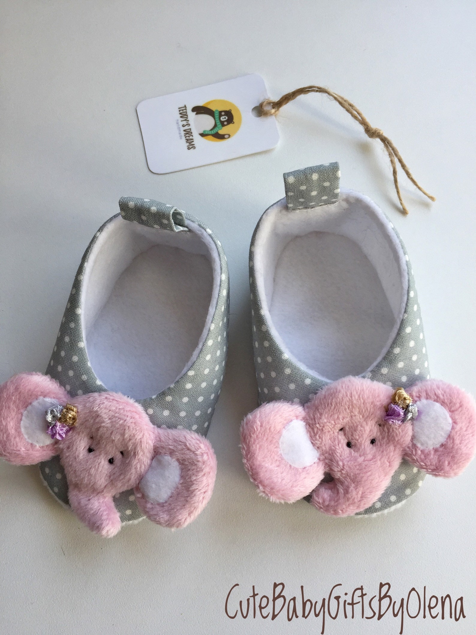 Baby shower shoes pink gray shoes newborn handmadesoft sole | Etsy
