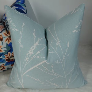 John Lewis Duck Egg Cotton Fabric Handmade Cushion Cover - Modern Home Decor for Chair, Sofa, and Bed - Designer Country Home Pillow Cover&quot;
