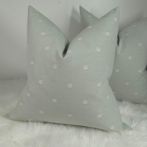 John Lewis Maleeha Spots Duck egg  Fabric Handmade Cushion Cover - Modern Home Decor for Chair, Sofa & Bed Country Home Pillow Cover&quot;