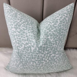 Decorative Duck egg Pillow case / John Lewis Yin Duck egg off white background Abstract Design Cushion Cover - Decorative Throw Pillow