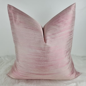 Baby Pink Cushion Cover Silk High Quality Harlequin fabric Textured  finish Luxury Modern Sofa bed Pillow case