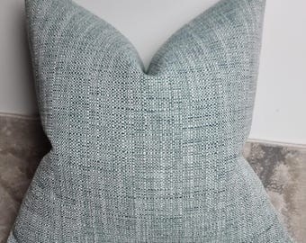 Peacock Decorative cushion Cover • John Lewis Tonal Weave Fabric - Teal  Throw Pillow Thick Soft Textured Fabric - Boho Cover Basket Weave