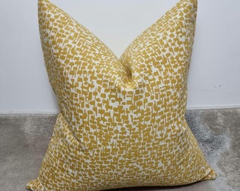 John Lewis Mustard Yin Cushion Cover off white background Abstract Design Cushion Cover - Decorative Throw Pillow case Design Yin
