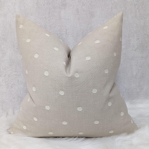 Decorative Natural Beige Spot Cushion Cover John Lewis Fabric - Modern Home Decor for Chair, Sofa & Bed Country Home Pillow Cover&quot;