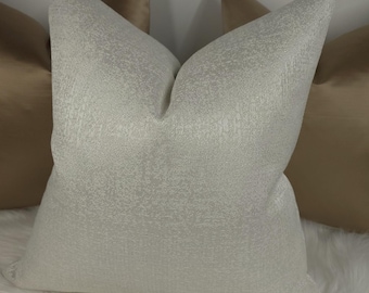 Ivory Luxury Glimmer Cushion Cover Metallic Silver thread Modern Home Decor Abstract Contemporary Chair Sofa & Bed Pillow Cover Designer