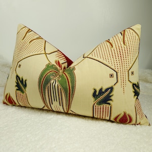 Funda de cojín Art Deco de Mackintosh, funda de almohada lumbar, estilo tapiz Art Nouveau de los años 20, diseño victoriano Alexandra.