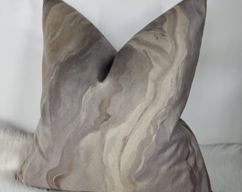 18"x18" Prestigious Textiles Marble Lava ALBASTER Velvet Cushion Cover