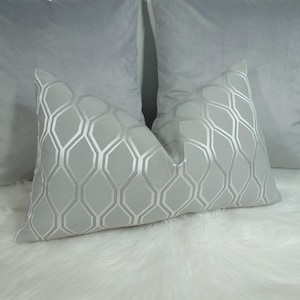 Silberne Geometrische Rechteck Kissenhülle /JohnLewis Albanien Geometrische Kissenbezug für Sofa oder Bett