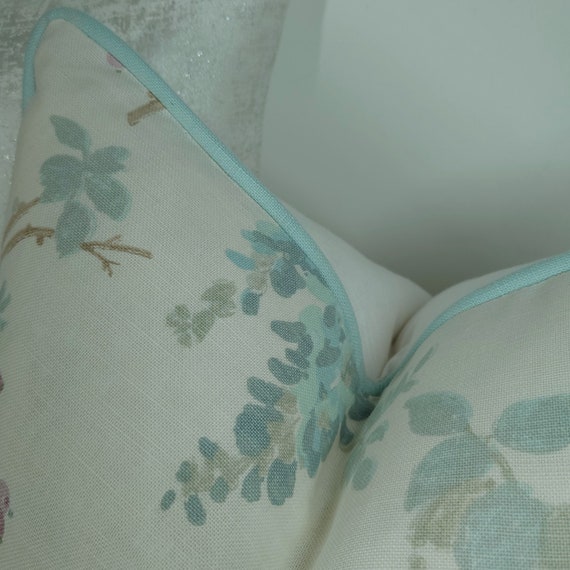 Housse De Coussin Imprimé Doré Et Bleu Canard 40 X 40 Cm - Housse de