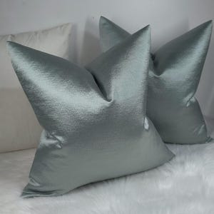 A set of 2 Anshu plain Textured Duck Egg Cushion Cover High Quality Textured Cotton Satin finish Luxury Modern Sofa bed Pillow case
