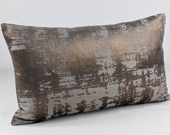 Luminous Bronze Brown Luxury Velvet Metatalic Cushion Cover Handmade Pillow cover Lumbar sofa & Bed styling Velvet Style pillow case