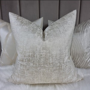 KIDMAN CREAM Copricuscino Doppio lato Glamour Boutique stile Moderno Copricuscino Divano letto macchie argentate