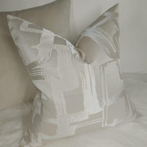 Decorative Abstract Modern design -  Harlequin Asuka Moonstone Luxury Cushion Cover for sofa bed chair