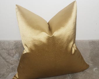 Elegance Honey Gold Luxury Textured Satin Cushion cover Prestigious Textiles Fabric, Modern Sofa bed Pillow cover