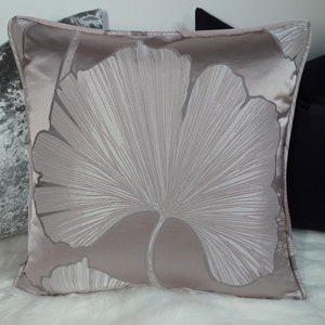 Designer Harlequin Piped Azurea fabric Large Floral Jacquard Design Pillow Cover Heather / Silver Cushion Cover