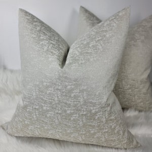 John Lewis Textured Satin Cushion Cover Champagne colourway Double sided Glamorous Boutique style Modern Sofa bed Pillow cover