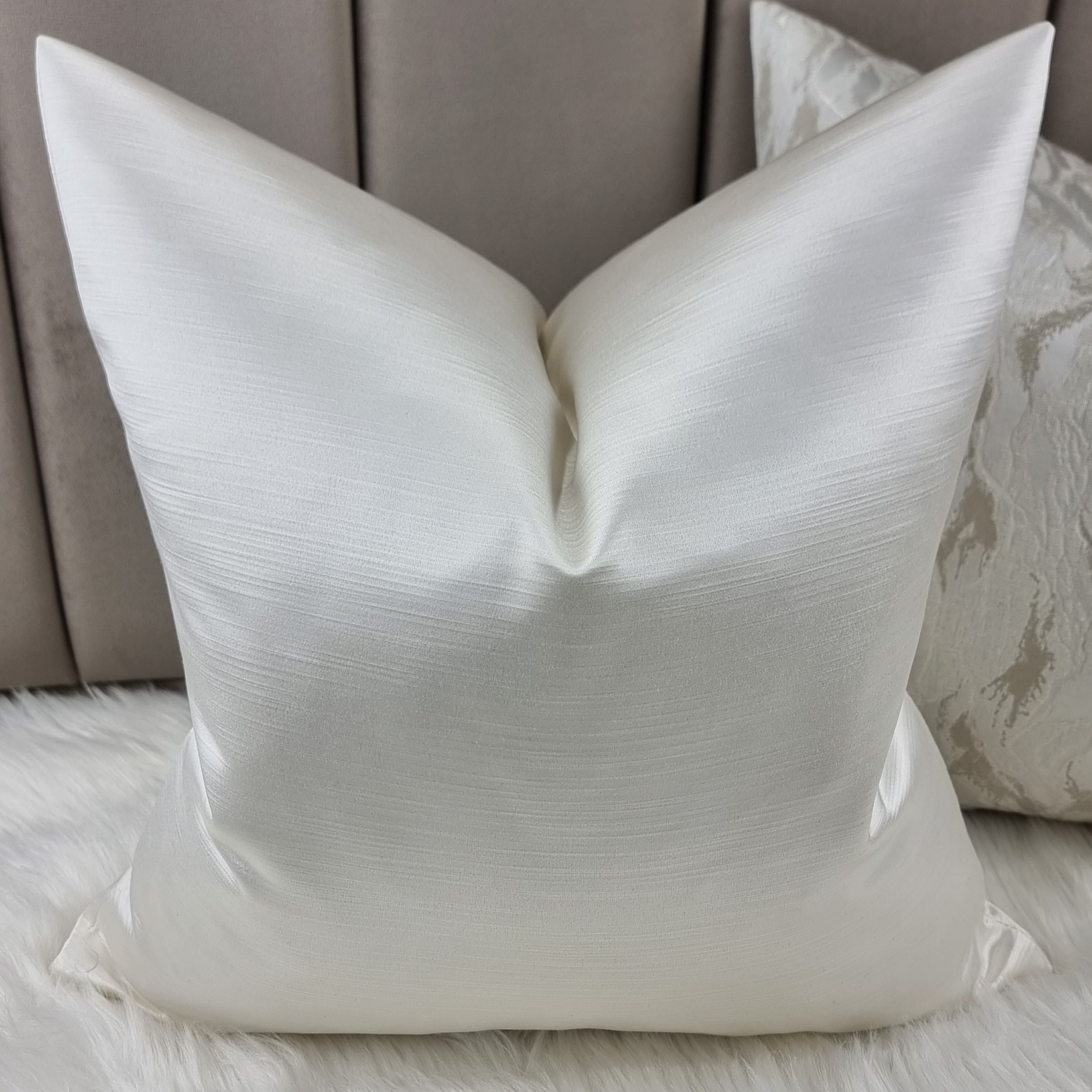 White Satin Pillow Etsy UK
