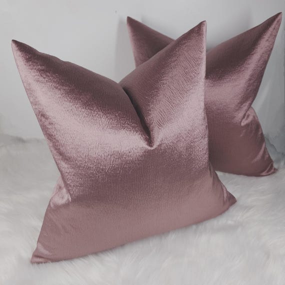 Anshu schlichter strukturierter Rosenrosa-Kissenbezug hochwertige strukturierte Baumwolle Satin-Finish Luxus modernes Sofa Bett Kissenbezug