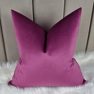 Knitted velvet Cushion Cover Cerise / Hot Pink colourway, soft velvet cushion cover