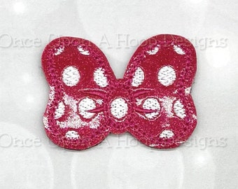 Ms Mouse Bow Oversized Feltie ITH Digital Machine Embroidery Design - INSTANT Download