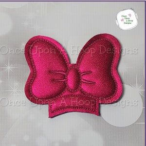 Basic Flat Bow Center ITH Digital Machine Embroidery Design - INSTANT DOWNLOAD