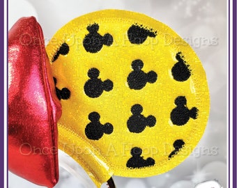 Mr Polka-Mouse-Dots MEar Add-on ITH Digital Machine Embroidery Design - INSTANT DOWNLOAD